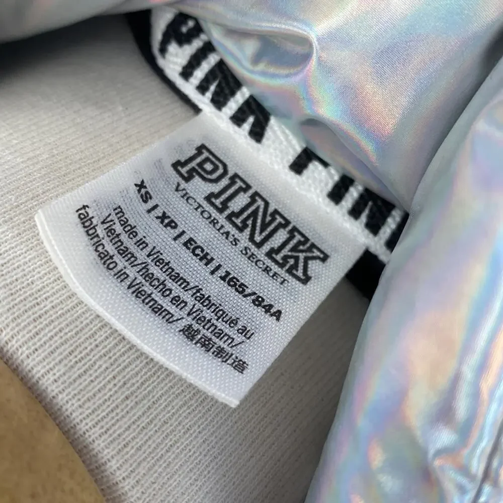 • VS PINK • Holographic Varsity Puffer - Picture 6 of 12